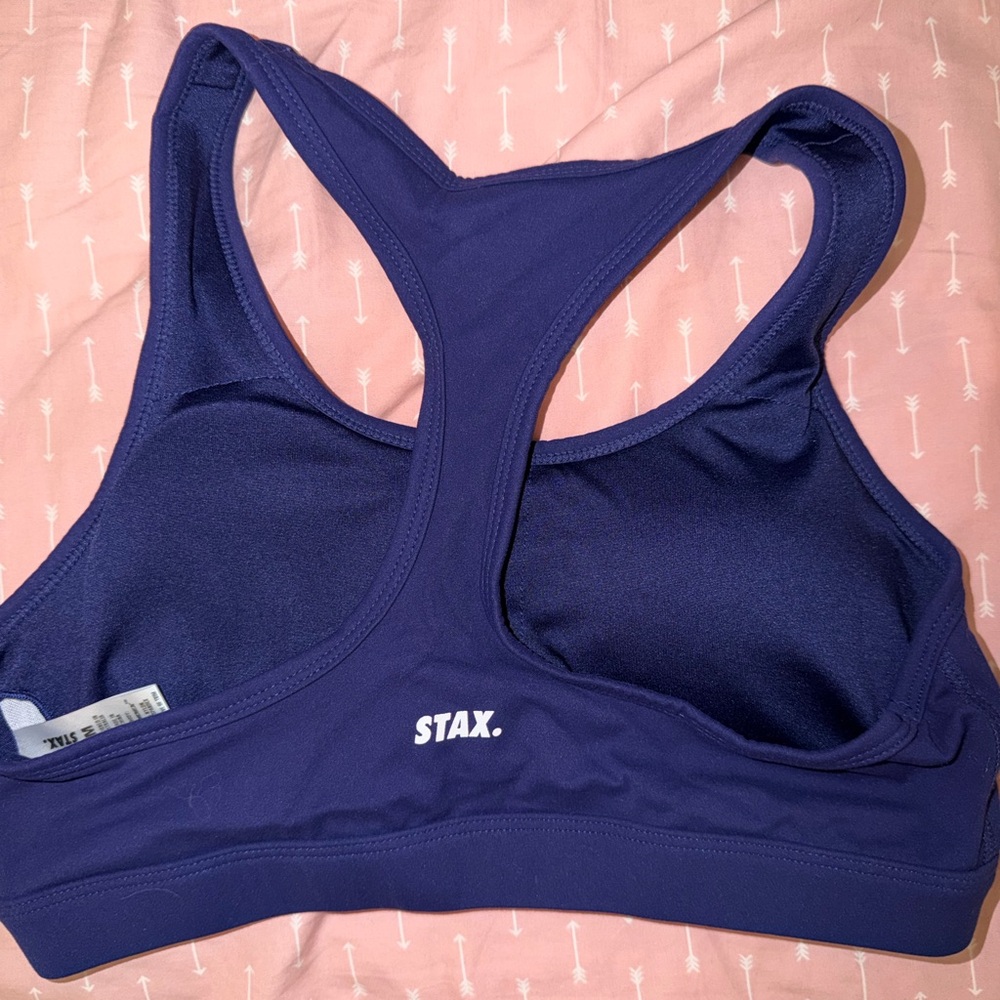 Women's Racerback Sports Bra in Deep Blue - Picture 2 of 2